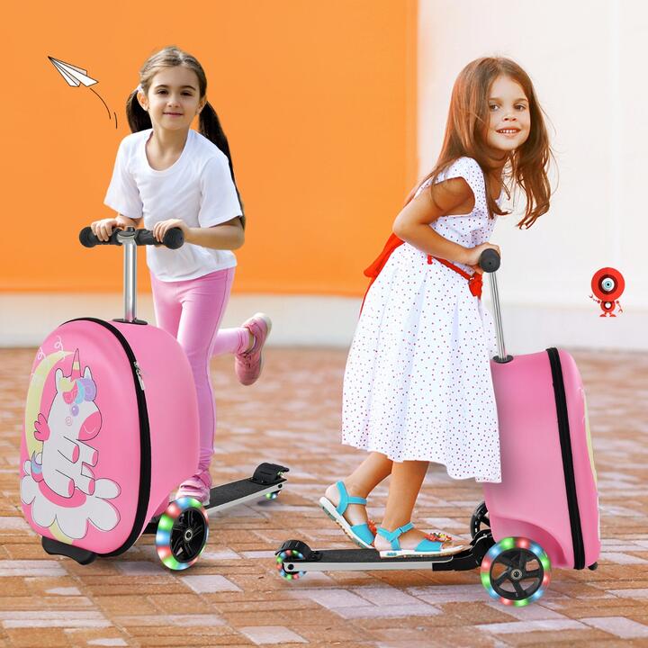 Kids scooter suitcase