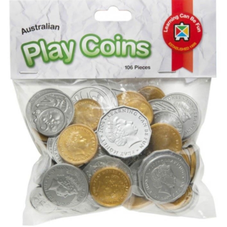 Australian Money Play Coins 106pcs