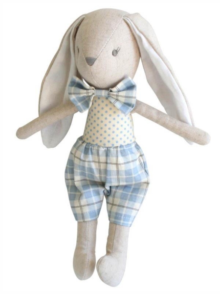 Alimrose Linen Baby Louie Bunny Blue