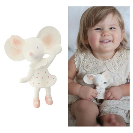 Meiya the Mouse Natural Rubber Squeaker Toy Teether