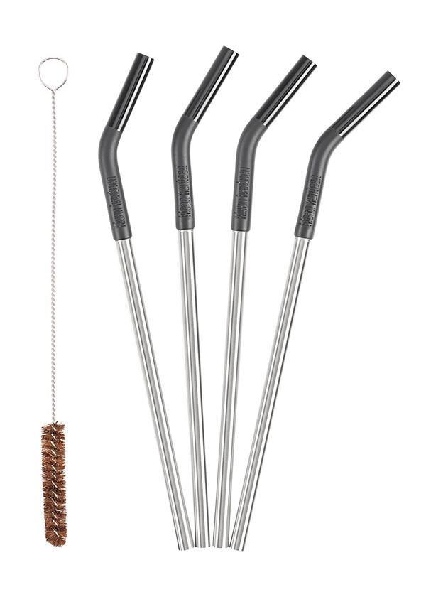 Klean Kanteen Stainless Steel Straws 4 pk Black
