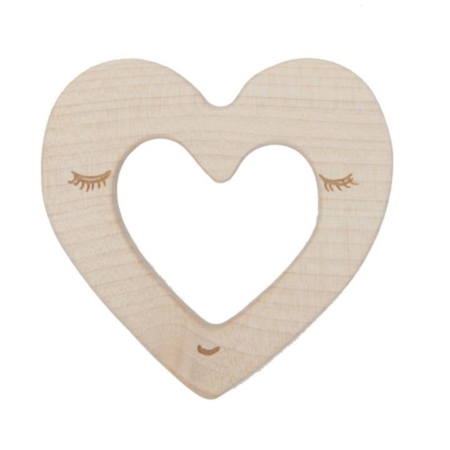 Wooden Story Heart Maple Wood Teether