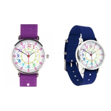 EasyRead Time Teacher 12/24 Hour Rainbow Face Watch