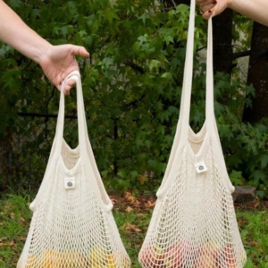 Cotton Net Long or Short Handle Tote Bag