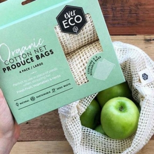 Organic Cotton Net Produce Bags set of 4