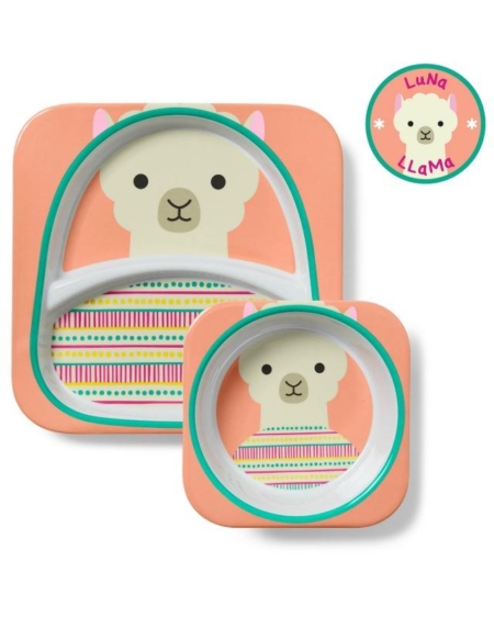 Skip Hop Zoo Llama Melamine Dinnerware