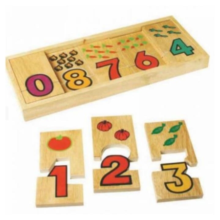 Wooden Number Puzzle 0-9