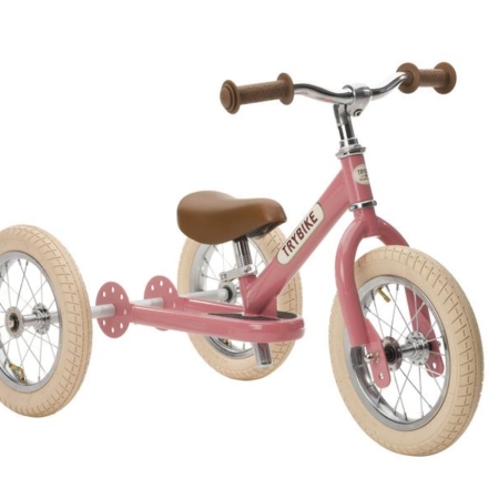 Trybike Vintage Pink 2 in 1 Balance Bike