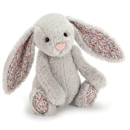 Jellycat Original Bashful Silver Blossom Bunny