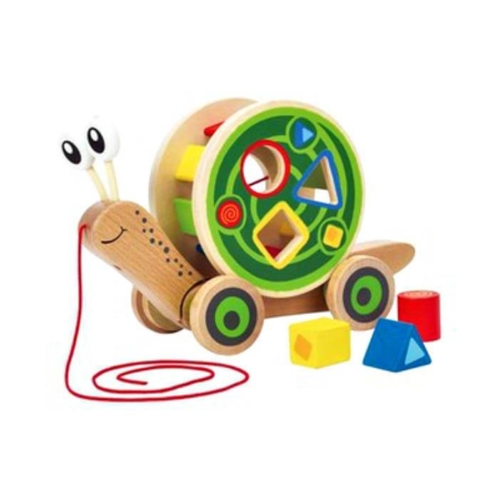 Hape Pull and Play Shape Sorter Snail