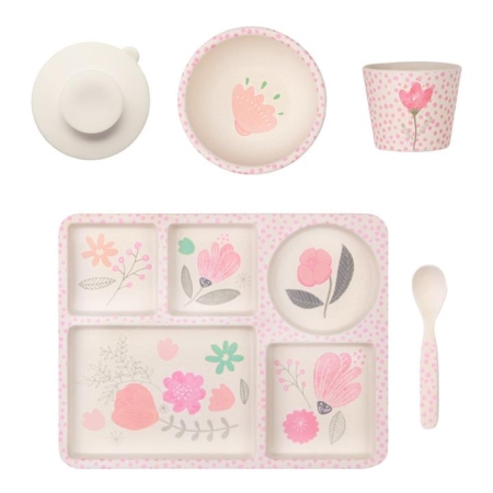 Love Mae Bamboo Dinner Set Flower Garden