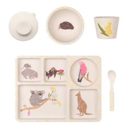 Love Mae Divided Plate 5 Piece Set Australiana