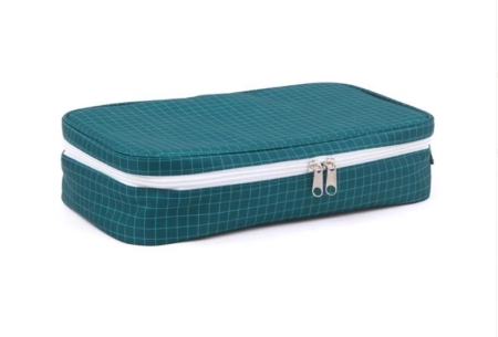 Love Mae Cooler Lunch Bag with Ice Brick - Blue Grid