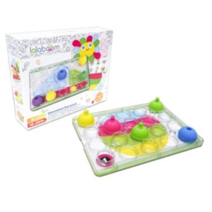 Lalaboom Peg Board with Beads 20 Pcs