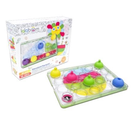 Lalaboom Peg Board with Beads 20 Pcs