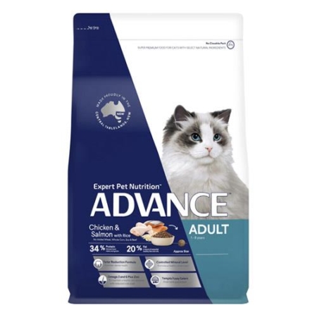 Advance Chicken & Salmon With Rice Adult Cat Dry Food  3 Kg