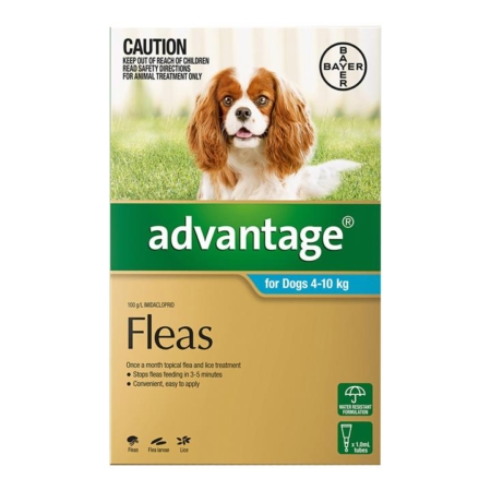 Advantage For Medium Dogs 4 To 10kg (Aqua) 4 Doses