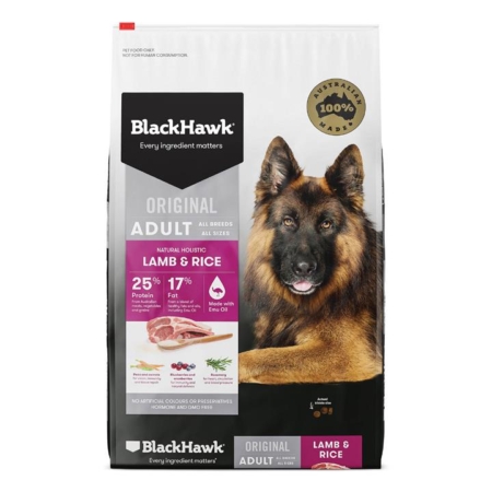 Black Hawk Lamb & Rice Adult Dog Dry Food  20 Kg