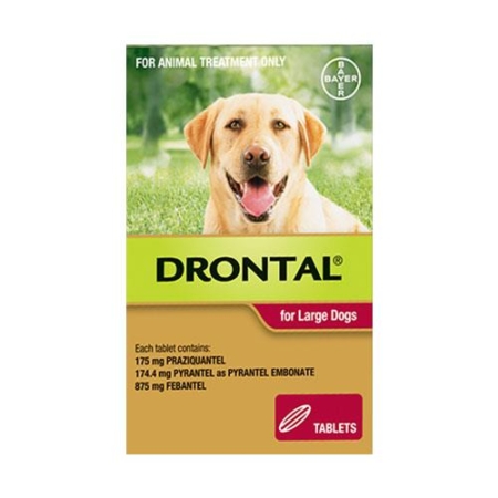 Drontal Wormers Tabs For Dogs 35kg (Red) 70 Tablet