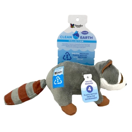 Spunky Pup Clean Earth Racoon Large 1 Pack