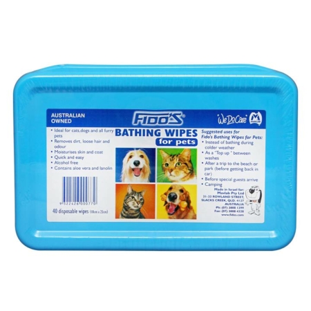 Fido's Bath Wipes Handy Pack  40 Pack