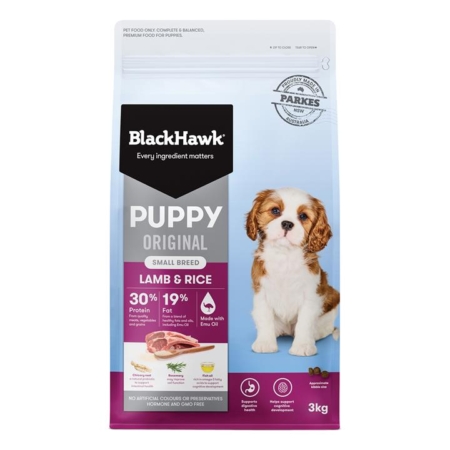 Black Hawk Puppy Original Small Breed Lamb And Rice Dog Dry Food  3 Kg