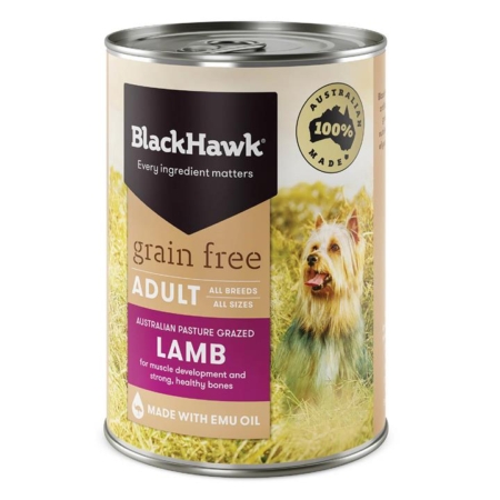 Black Hawk Grain Free Lamb Adult Dog Canned Wet Food 400 Gm 12 Cans