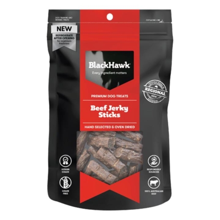 Black Hawk Dog Beef Jerky Sticks  100 Gm