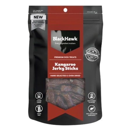 Black Hawk Dog Kangaroo Jerky Sticks 100 Gm