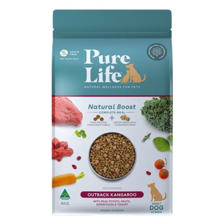 Pure Life Natural Boost Dog Adult Kangaroo  8 Kg