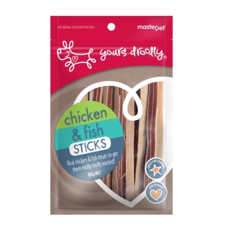 Yours Droolly Chicken And Fish Sticks Dog Treats 100 Gm 1 Pack