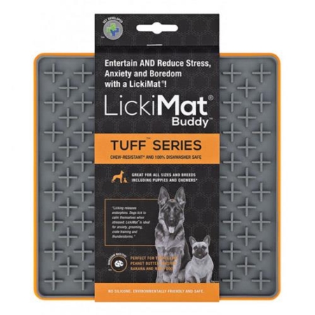 Lickimat Tuff Buddy Dog Orange 1 Pack