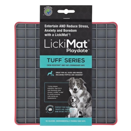 Lickimat Tuff Playdate Dog Red 1 Pack