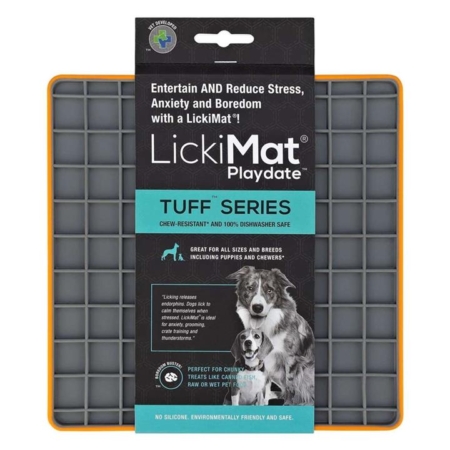 Lickimat Tuff Playdate Dog Orange 1 Pack