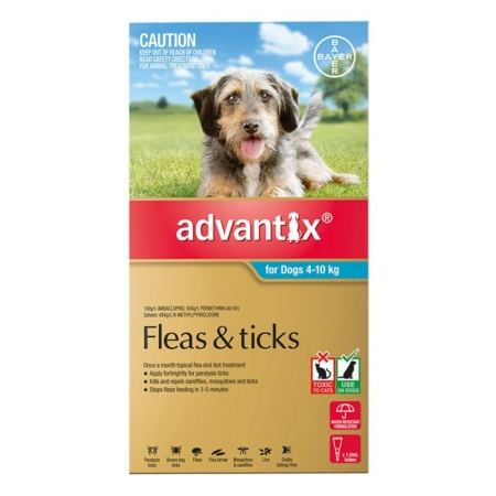 Advantix For Medium Dogs 4 To 10kg (Aqua) 3 Pack