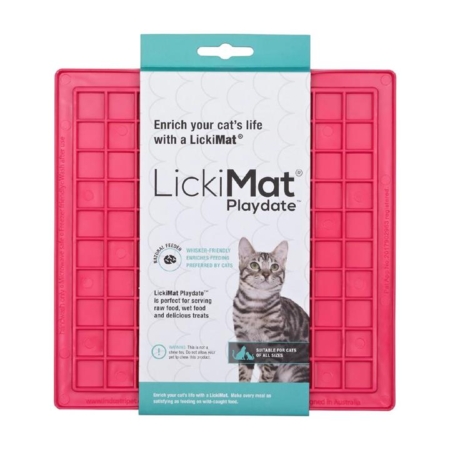 Lickimat Classic Playdate Cat Pink 1 Pack