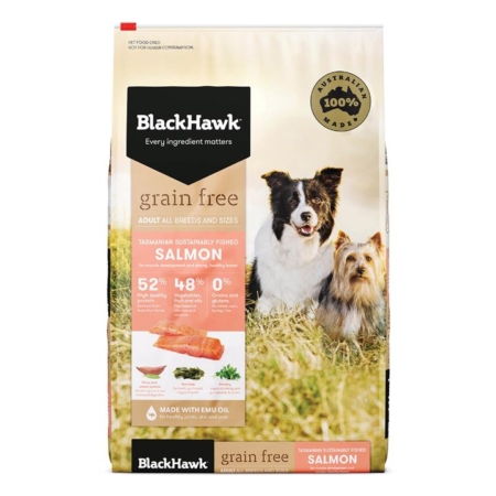 Black Hawk Grain Free Salmon Adult Dog Dry Food   7 Kg