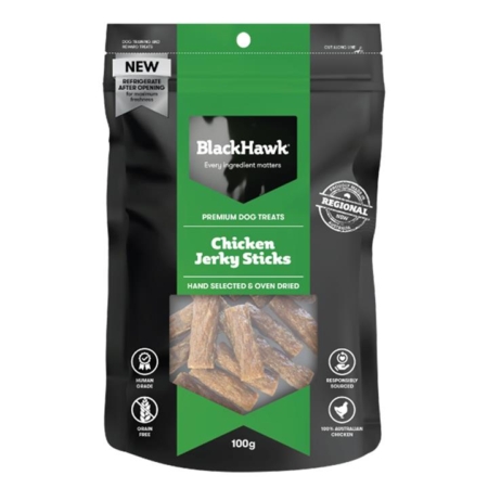 Black Hawk Dog Chicken Jerky Sticks  300 Gm