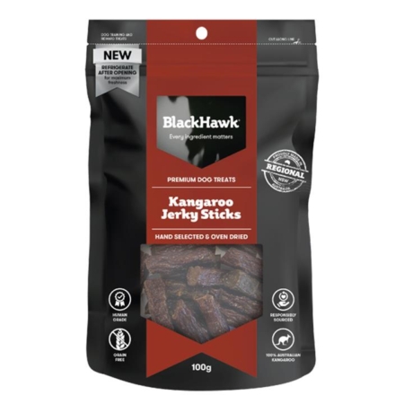 Black Hawk Dog Kangaroo Jerky Sticks  300 Gm