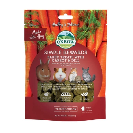 Oxbow Simple Rewards Baked Treats With Carrot & Dill  85 Gm