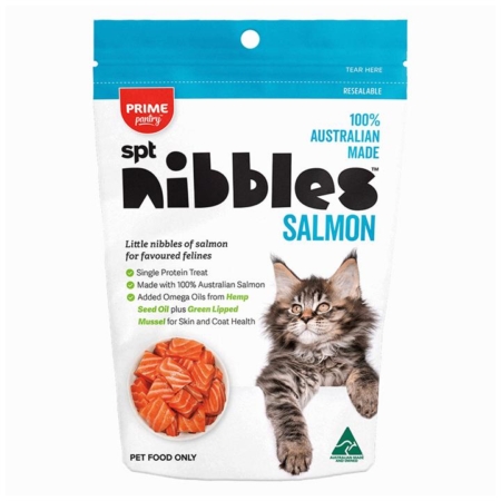 Prime Pantry Nibbles Spt Single Protein Salmon Treats For Cats 40 Gm  1 Pack