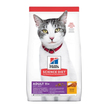 Hill's Science Diet Adult 11+ Chicken Senior Dry Cat Food   1.58 Kg