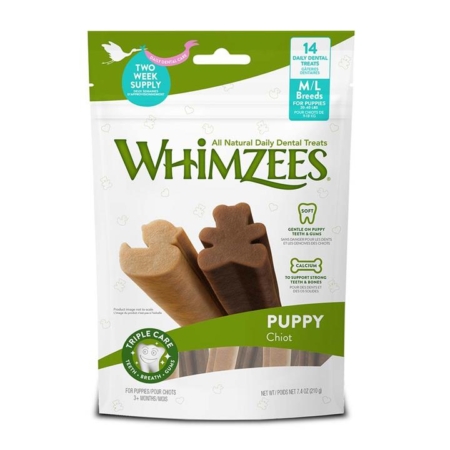 Whimzees Puppy Valuebag Dental Treats Medium/Large 14's  1 Pack