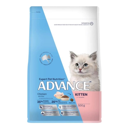 Advance Kitten Dry Cat Food Chicken And Rice  500 Gm