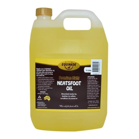 Equinade Premium Light Neatsfoot Oil For Horses  5 Litres