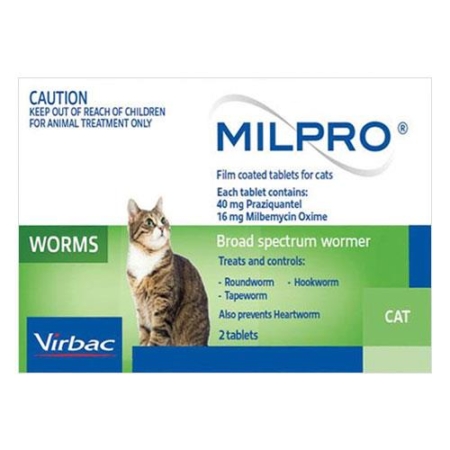 Milpro Allwormer For Cats Over 2 Kg 48 Tablet