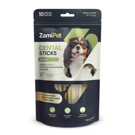 Zamipet Dental Sticks Joint Dog Treats (Small Dogs Up To 12kg) 10 Pack