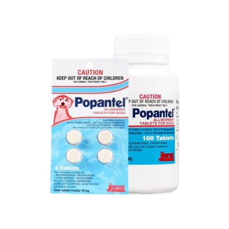 Popantel For Dogs 10 Kg 4 Tablets