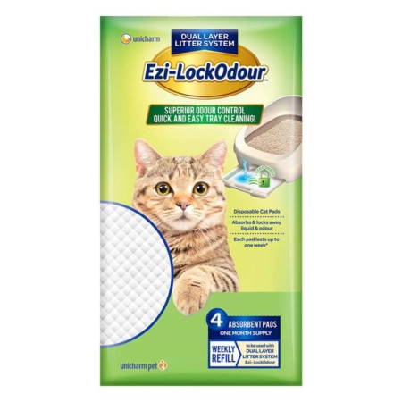 Ezi-Lockodour Cat Litter System Absorbent Pads  4 Pack