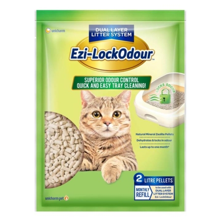 Ezi-Lockodour Natural Mineral Zeolite Cat Litter Pellets  2 Litres